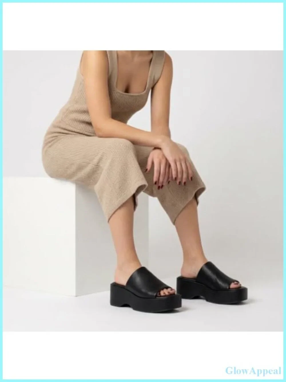 CUSHIONAIRE Womens Platform Wedge Sandals Memory Foam Slip On Slides